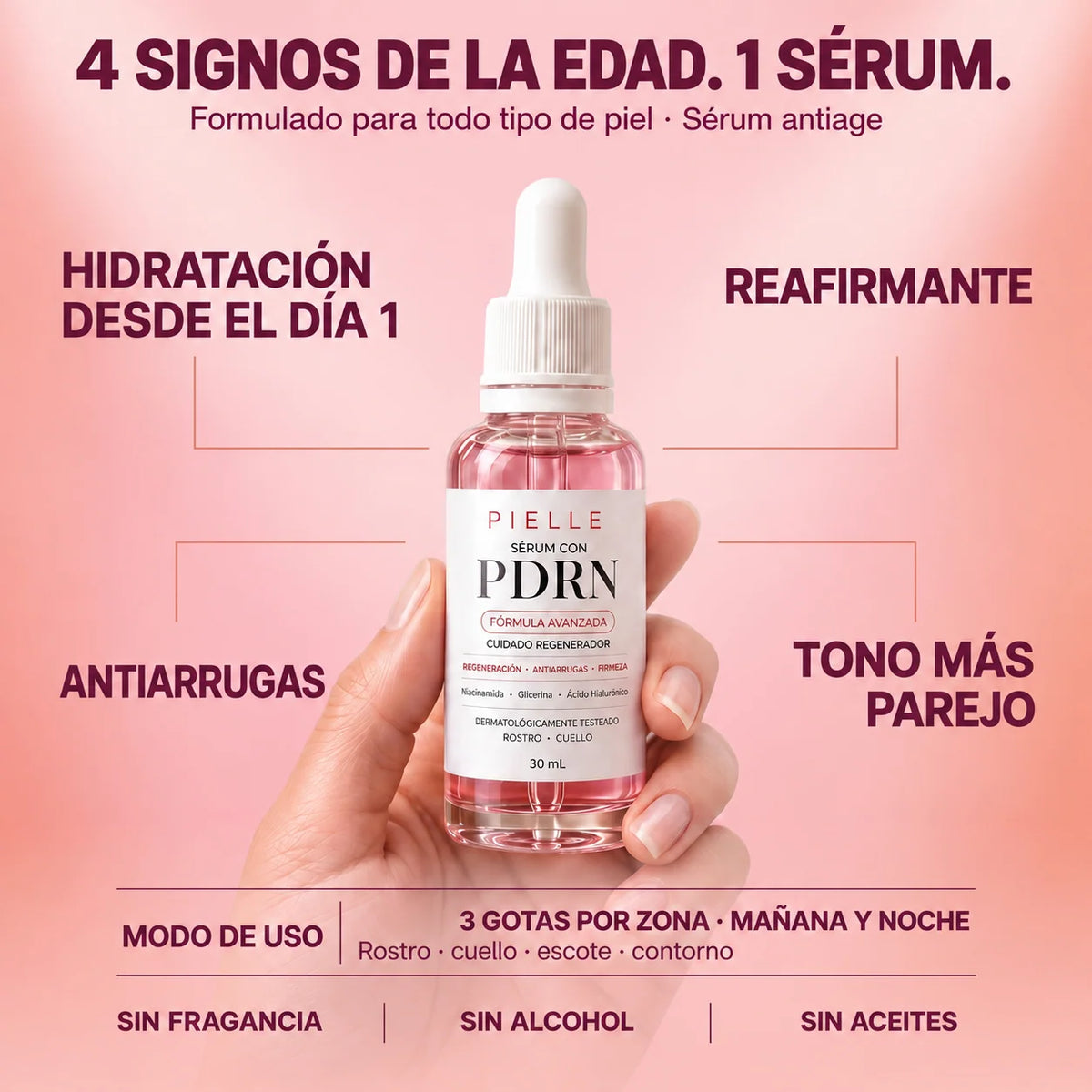 Pielle: 4 signos de la edad, 1 sérum