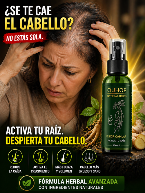 OUHOE ELIXIR DE CRECIMIENTO 🌿 | Activa tu raíz y fortalece tu cabello ✨