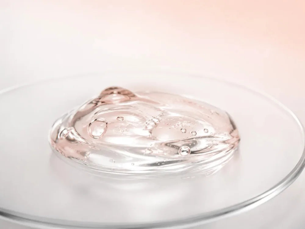 Textura de gel transparente en primer plano